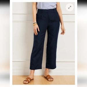 Talbots 10 Pant High Waist Ankle Straight pants work Bristol crop med dress nwt